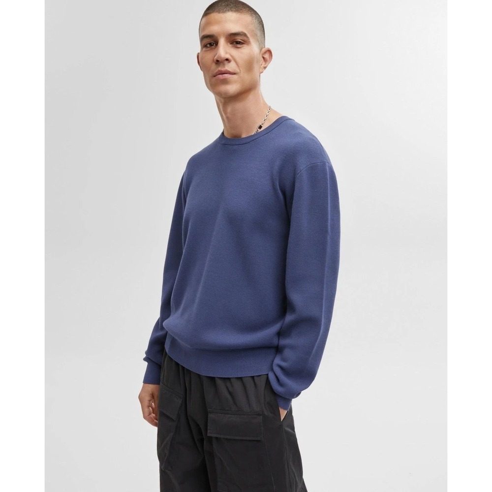 Mode of One Mens Crewneck Sweater Caspian Waters Blue Medium NWT